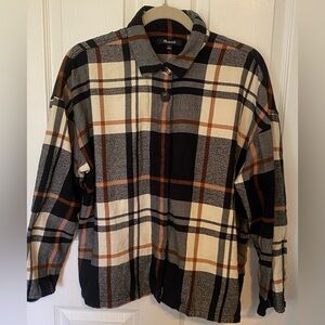 Madewell Women’s Plaid Button Down Long  Sleeve Soft Cotton Shirt SzS